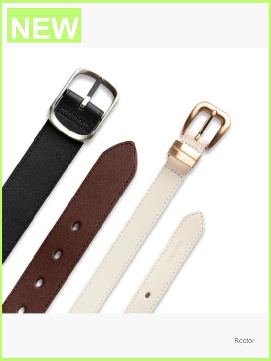 2 Pack Slim Width Fashion Belt Set for Jeans & Dresses main image 5